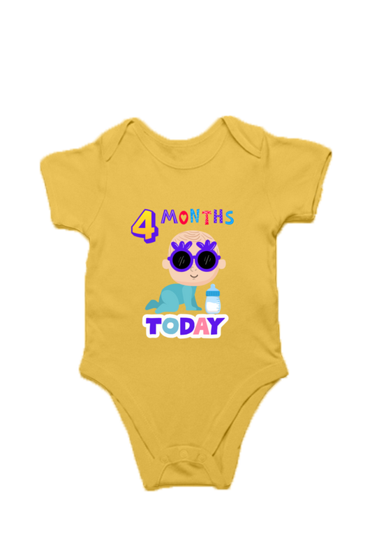 4 Month Celebration :  Cool Baby Rompers Printed For Your Baby's Monthly Milestone  SHP99