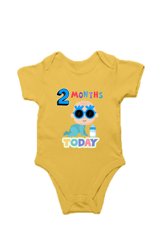 2 Month Celebration :  Cool Baby Rompers Printed For Your Baby's Monthly Milestone  SHP99