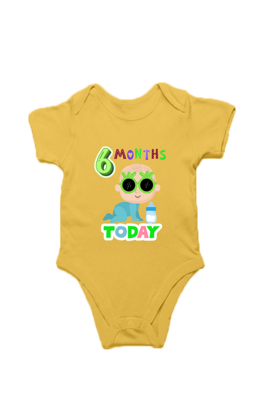 6 Month Celebration :  Cool Baby Rompers Printed For Your Baby's Monthly Milestone  SHP99