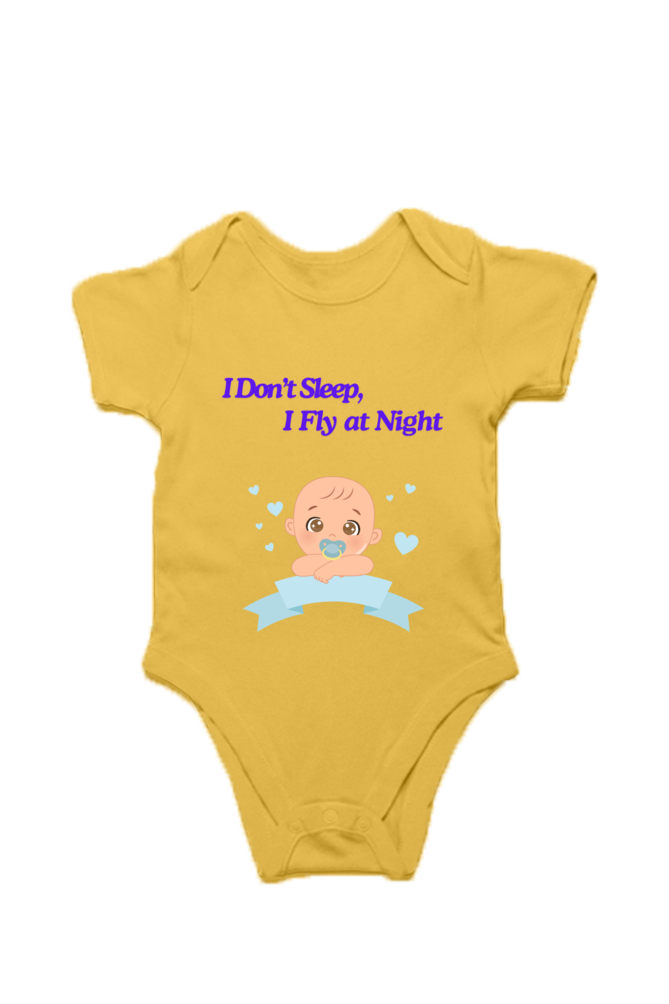Funny Baby Boy Romper for Your Little Night Owl - I Don’t Sleep, I Fly at Night (Design 2)