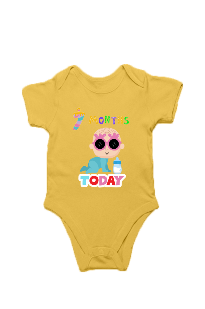 7 Month Celebration : Cool Baby Rompers Printed For Your Baby's Monthly Milestone  SHP99