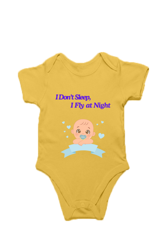 Funny Baby Boy Romper for Your Little Night Owl - I Don’t Sleep, I Fly at Night (Design 2) SHP99