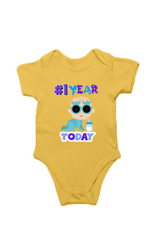 1 Year Celebration : Cool Baby Rompers Printed For Your Baby's Monthly Milestone  SHP99