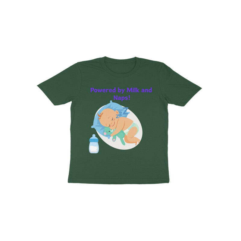 Sleeping Baby Powered By Milk and Naps : Toddler T Shirts