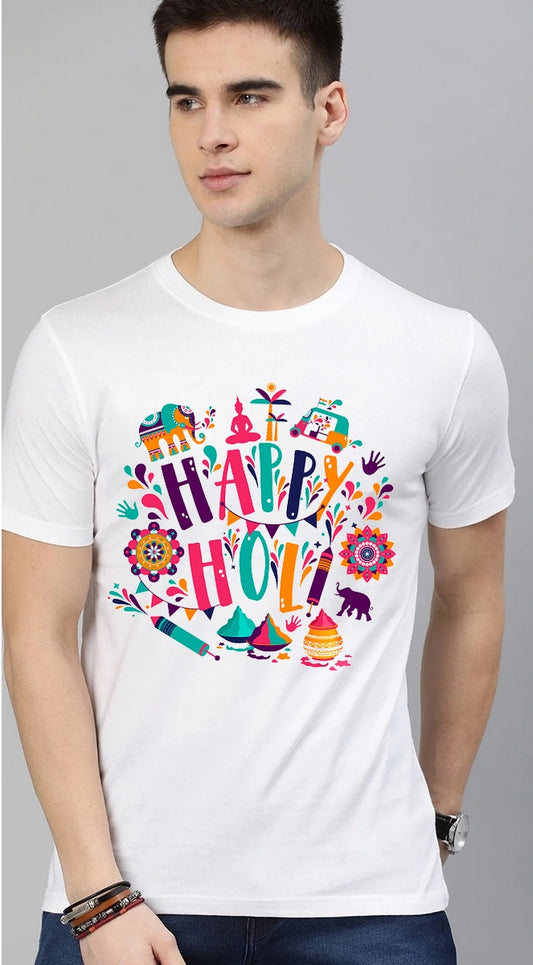 Holi Stylish T-Shirts For Men D7!