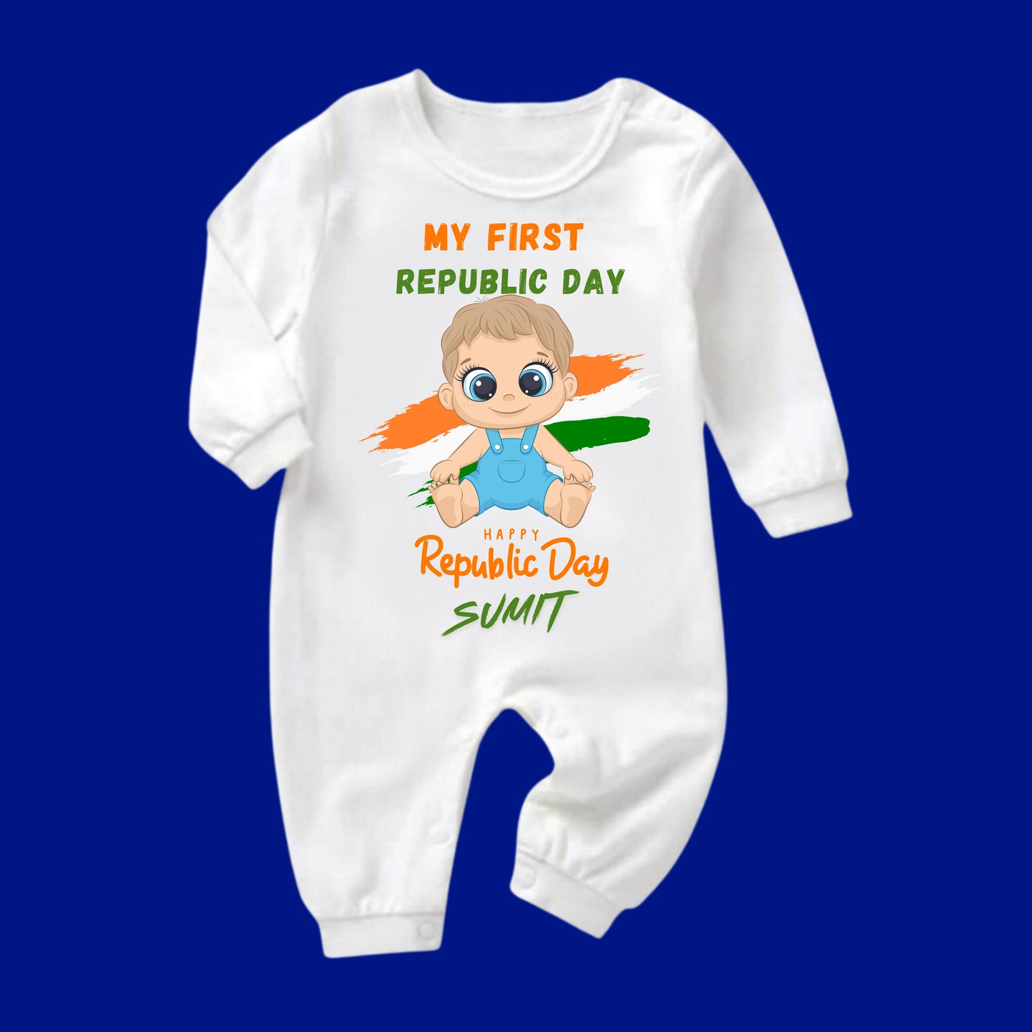 Celebrate the spirit of Republic Day with our special rompers for your little prince & princess! 🇮🇳✨